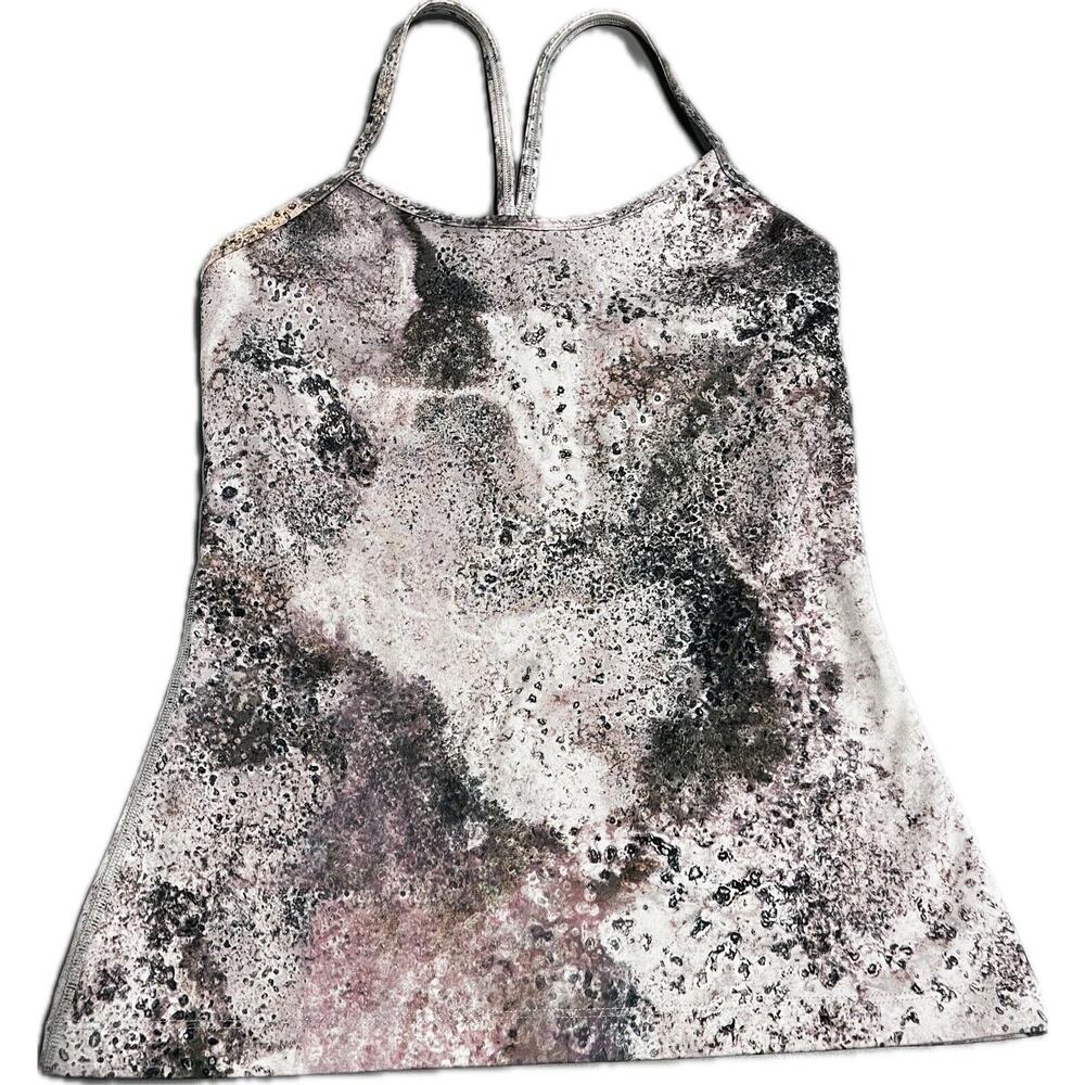 Lululemon Tank Women’s Size 4 Pink Green Jogging Running Strappy